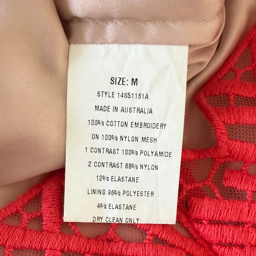 Manning Cartell Gallery Views Sheath Midi Formal Dress Coral Size M Luxury - Picture 8 of 9